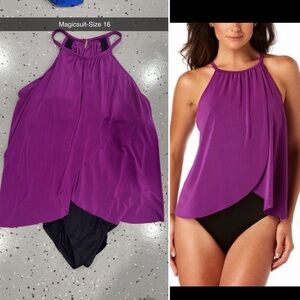 Magicsuit Plum Halter One-Piece Swimsuit